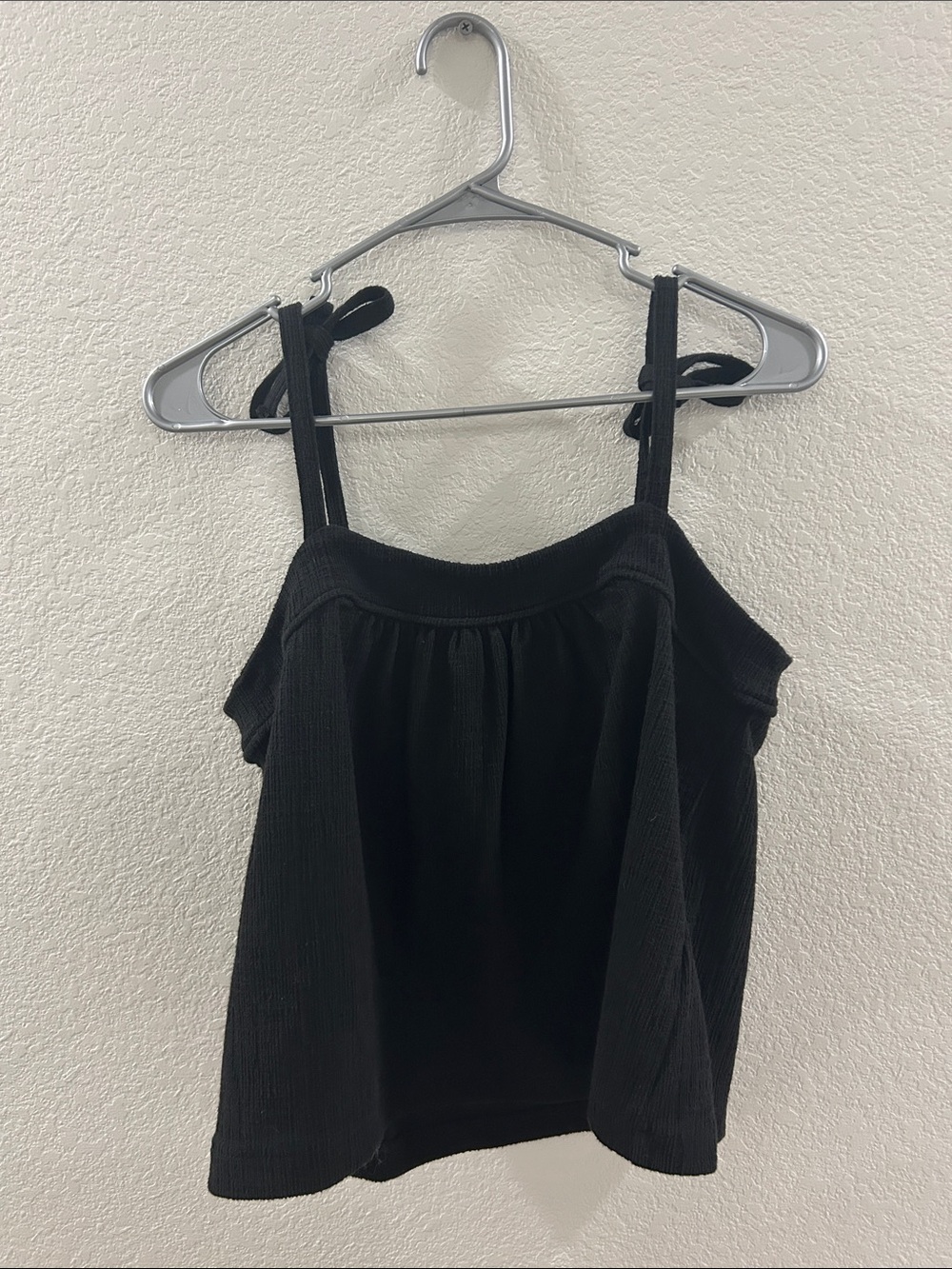 Madewell Black Tie-Shoulder Sleeveless Top